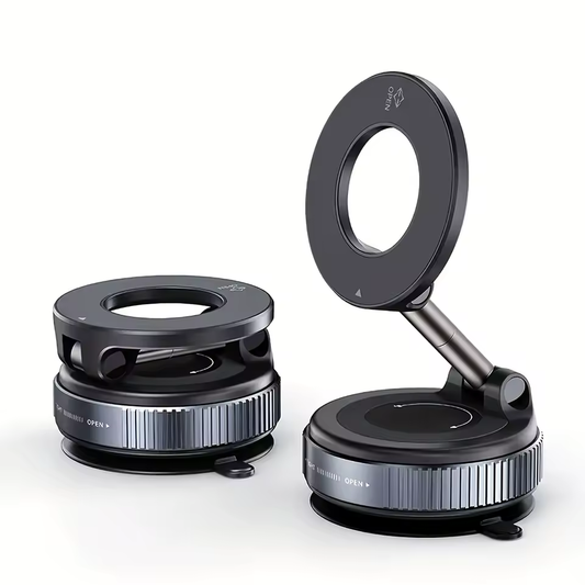SnapDrive – מתקן רכב מגנטי עם נעילת וואקום + טבעת MagSafe